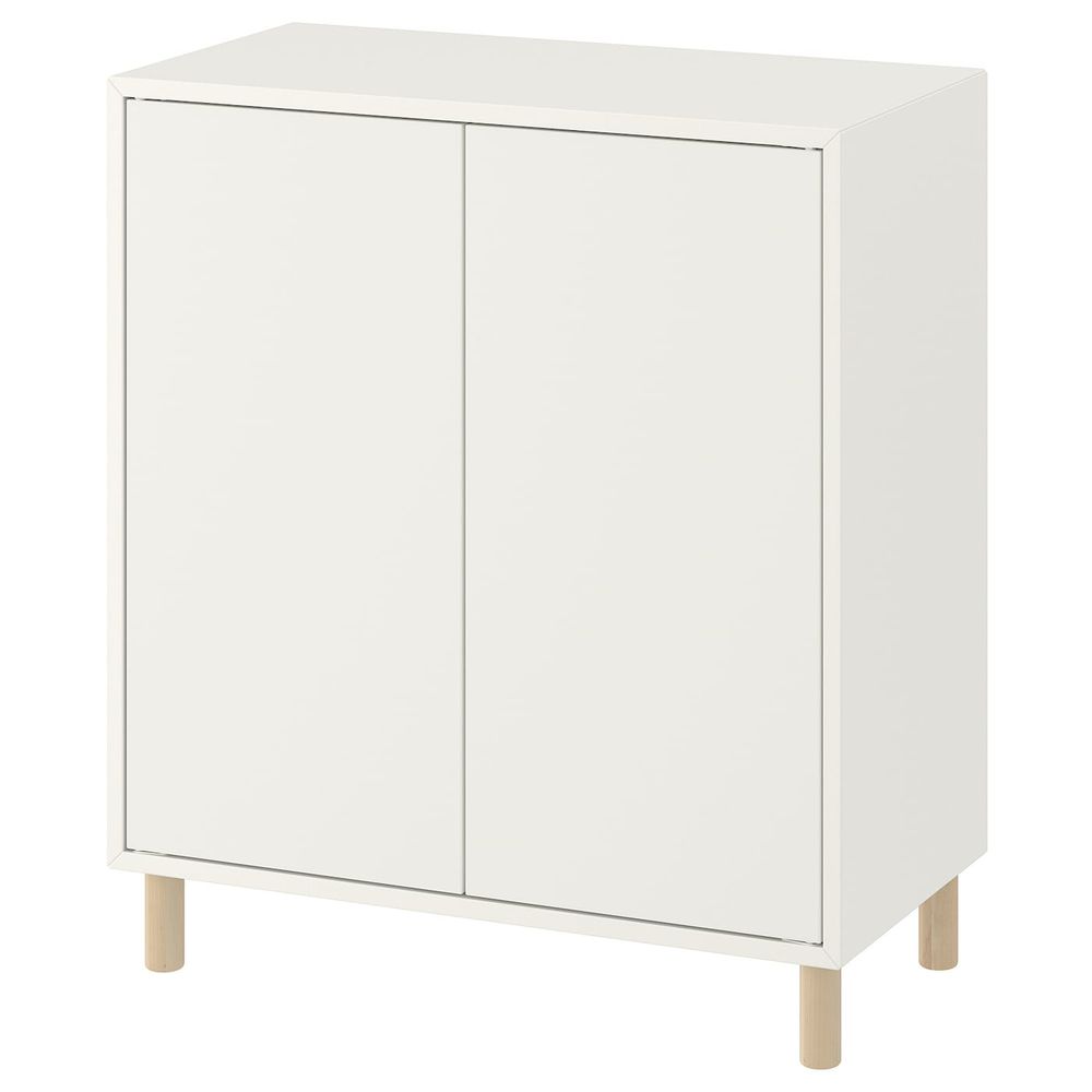 Комбинация шкафов с ножками, белый, дерево 70x35x80 см IKEA EKET ЭКЕТ 293.880.05 - фото 1