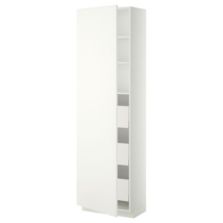 Высокий шкаф с ящиками МЕТОД / МАКСИМЕРА, белый, Хэггеби белый