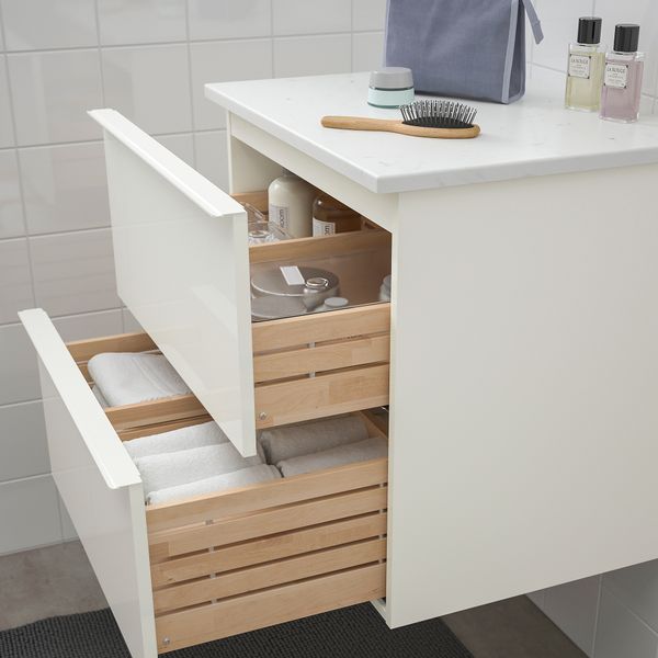 Шкаф для раковины с 2 ящиками, 62x49x60 cm IKEA TOLKEN ТОЛКЕН, GODMORGON ГОДМОРГОН 092.954.32 - фото 4