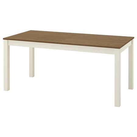 ÅLHULT Раздвижной стол - бежевый/коричневый 170/220x80 см