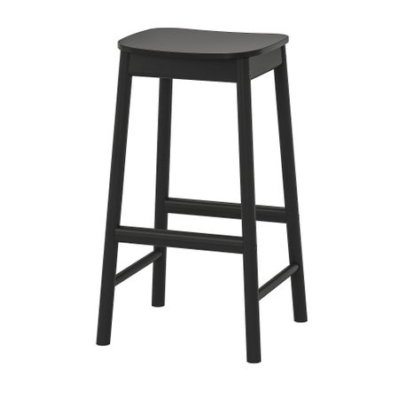 Табурет барный, черный, 75 см IKEA RÖNNINGE РЁННИНГЕ 005.128.97