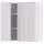 METOD Навесной шкаф с полками/2дверцы - белый/Aspudden светло-серый 80x80 см