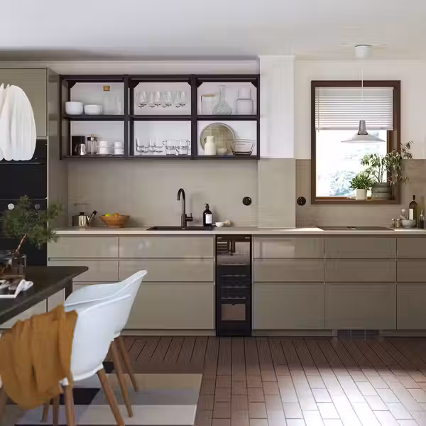 VOXTORP Дверь - глянцевый темный серо-коричневый 60x40 см - схема-чертеж с размерами