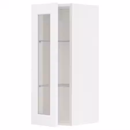 METOD Навесной шкаф/полки/стеклян дверца