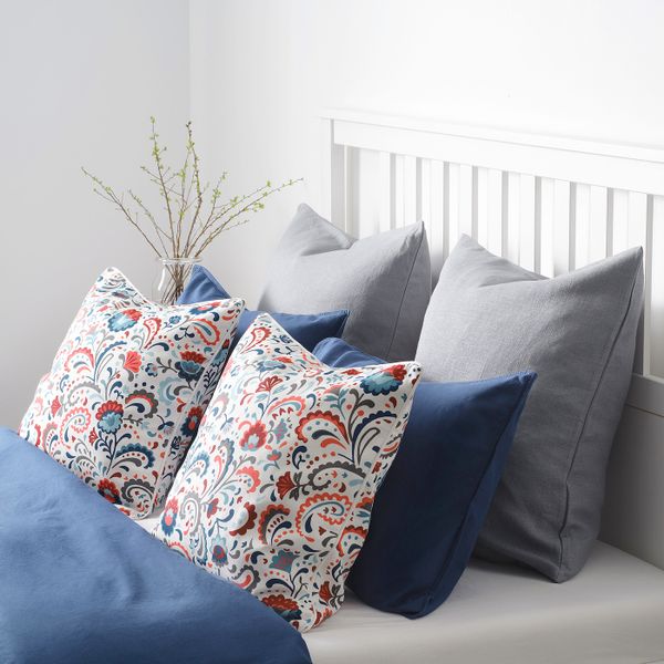 Чехол на подушку, белый/разноцветный 50x50 см IKEA КРАТТЕН 704.474.22 - фото 3