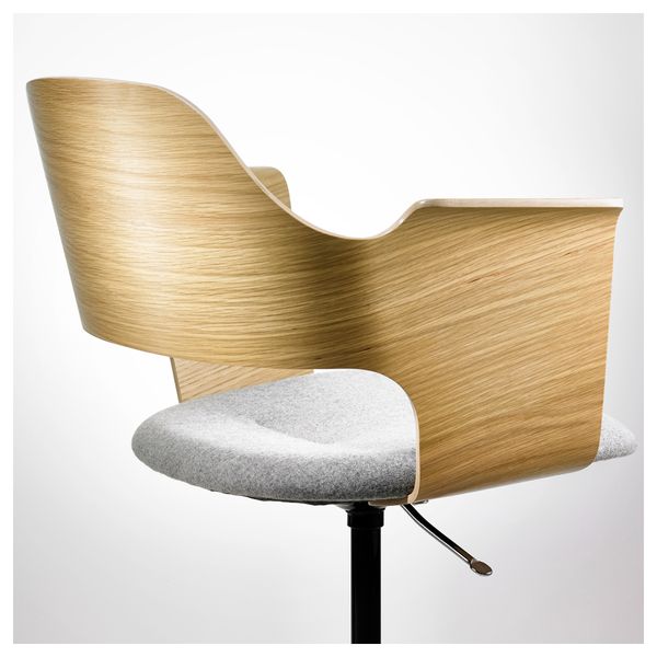 Конференц-стул ФЬЕЛЛБЕРГЕТ, дубовый шпон, Уллеви серый классический серый серый - фото 3