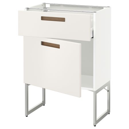 Напольный шкаф с ящиком, дверью МЕТОД / МАКСИМЕРА, белый, Мэрста белый