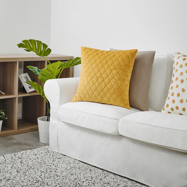 Чехол на подушку, золотисто-желтый 50x50 см IKEA ARVMAL АРВМАЛ 904.900.99 - схема-чертеж с размерами