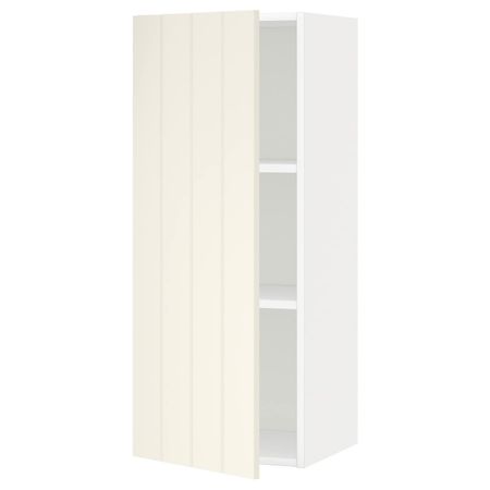 Шкаф навесной с полкой, белый/Хитарп белый с оттенком 40x100 см IKEA METOD МЕТОД 392.264.42