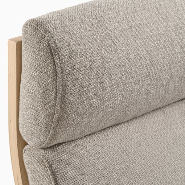 Кресло-качалка, дубовый шпон, беленый/Хили бежевый IKEA POÄNG ПОЭНГ 993.987.70 - фото 4