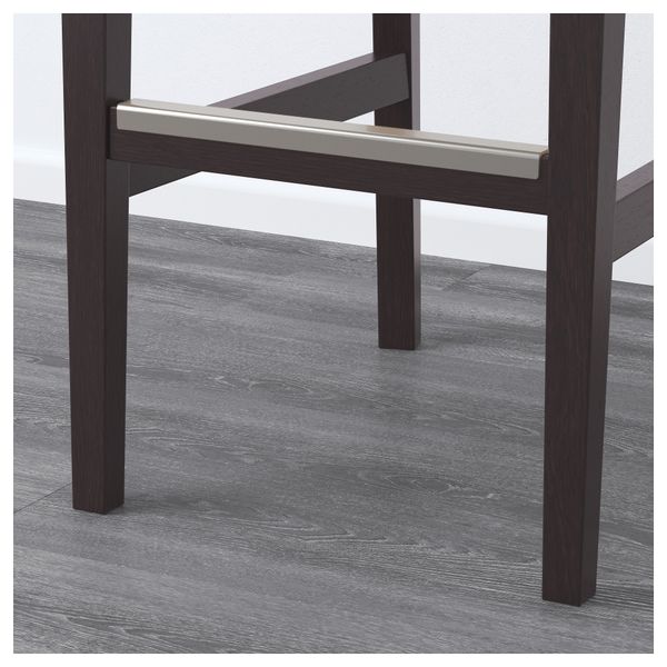 Стул барный ХЕНРИКСДАЛЬ, коричнево-чёрный, Дьюпарп темно-серый (74 см) - схема-чертеж с размерами