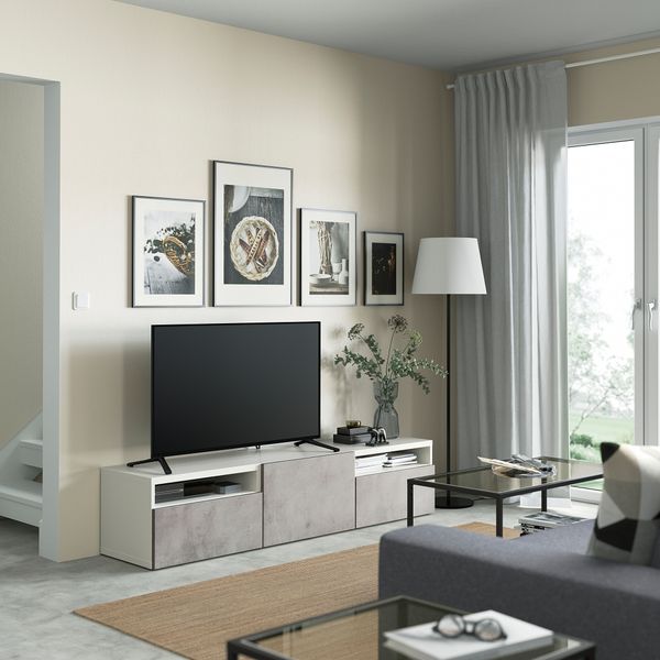 Тумба под ТВ с ящиками и дверцей, 180x42x39 cm IKEA BESTÅ БЕСТО 394.324.75 - фото 4