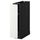 Напольный шкаф, выдвижной внутрений элемент МЕТОД, черный, Хэггеби белый (20x60 см)