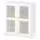 BRIMNES Шкаф с дверями - стекло/белый 78x95 см