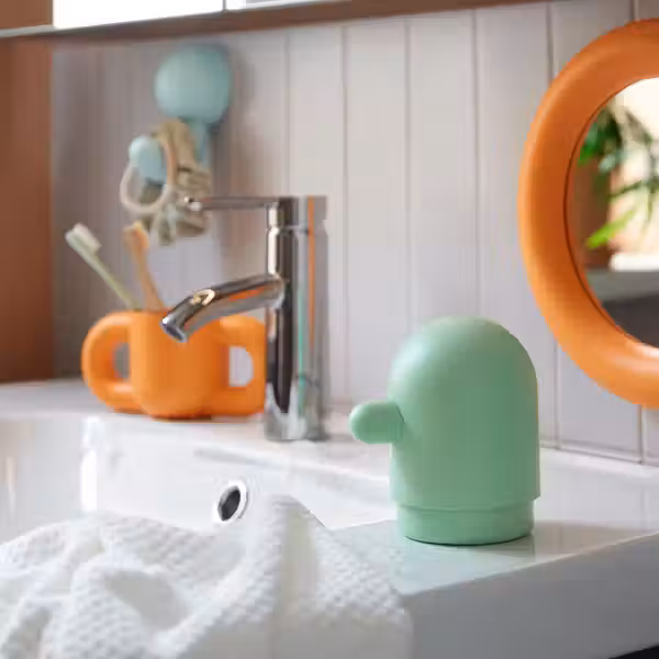 HUMLESJÖN Дозатор для жидкого мыла - светло-зеленый - фото 3