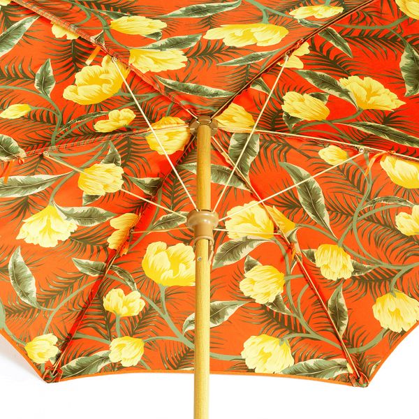 Зонт от солнца, цветочный орнамент оранжевый 185 см IKEA СОЛБЛЕКТ 704.606.11 - фото 2