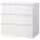 MALM Комод с 3 ящиками - белый 80x78 см