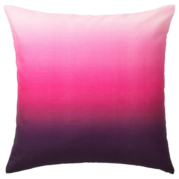 Чехол на подушку, темно-сиреневый, ярко-розовый, 50x50 см IKEA СТРЭВКЛИНТ 204.438.36 - фото 1