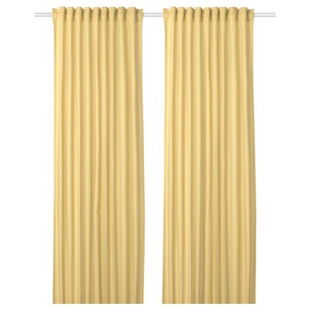 Гардины, 2 шт., светло-желтый 145x300 см IKEA ANNALOUISA АННАЛУИЗА 604.430.09