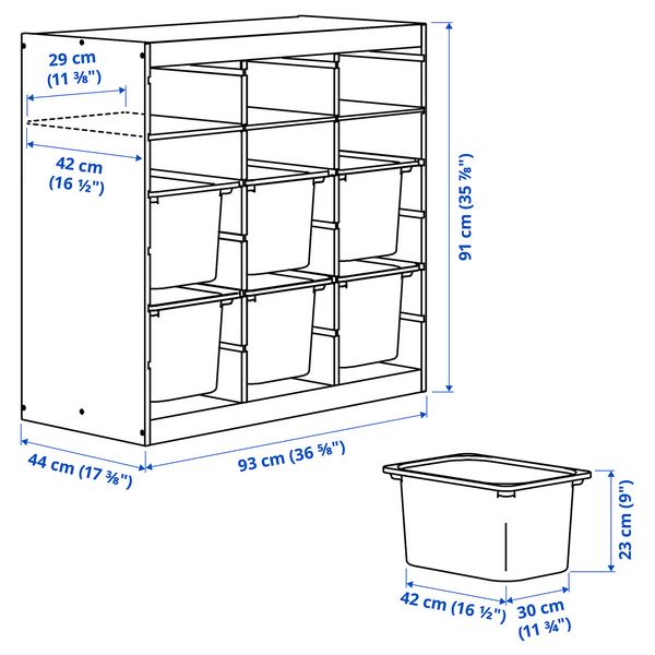 IKEA, дополнительный ракурс - схема-чертеж с размерами