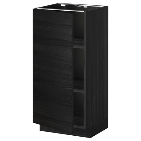 Напольный шкаф с полками, черный, Тингсрид черный 40x37 см IKEA МЕТОД 192.318.16