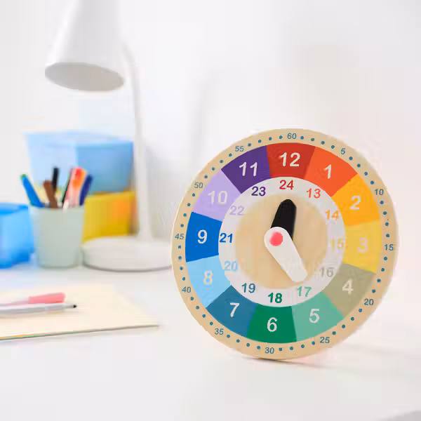 UNDERHÅLLA Обучающие деревянные часы - разноцветный 25 см - фото 4