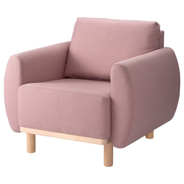 Кресло, Гуннаред светлый коричнево-розовый IKEA GRUNNARP ГРУННАРП 504.954.90 - фото 1