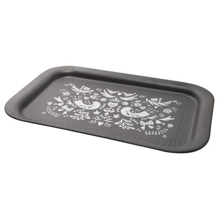 Поднос ВИНТЕР 2016, серый, белый (50x33 см)