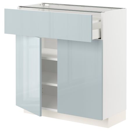 Напольный шкаф с ящиком, 2 дверцами, 80x37 cm IKEA METOD МЕТОД, MAXIMERA МАКСИМЕРА 194.789.59