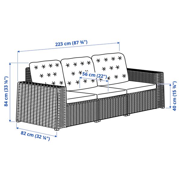 IKEA в интерьере - схема-чертеж с размерами