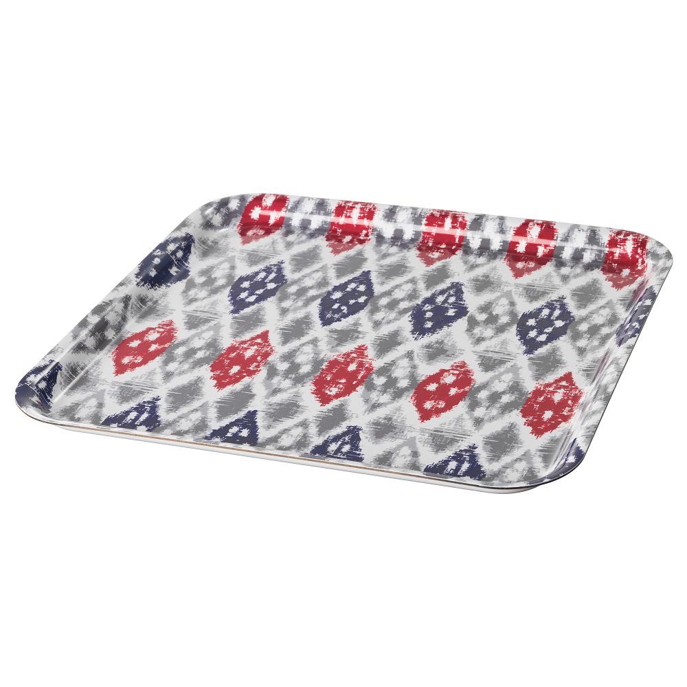 Поднос БЕВИЛЬЯ, разноцветный, с рисунком (33x33 см) - фото 1