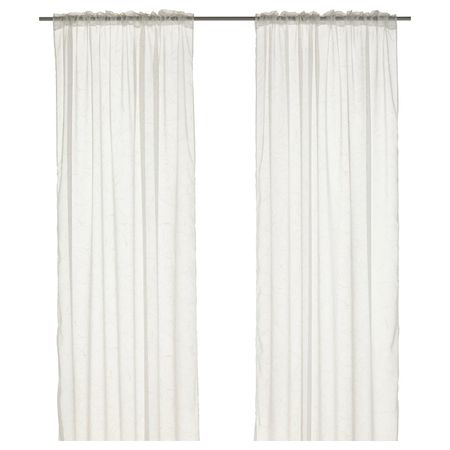Гардины, 2 шт., белый/спираль 145x270 см IKEA SOLFRID СОЛЬФРИД 302.780.96