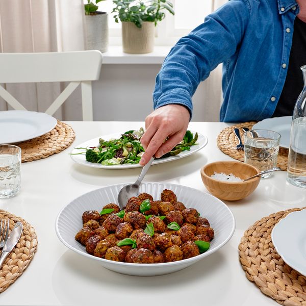 Блюдо, белый, 29 см IKEA STRIMMIG СТРИММИГ 005.010.35 - схема-чертеж с размерами