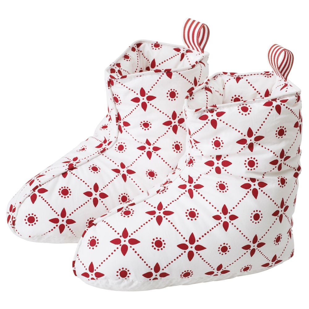 Тапочки ВИНТЕР 2015, белый/красный - схема-чертеж с размерами