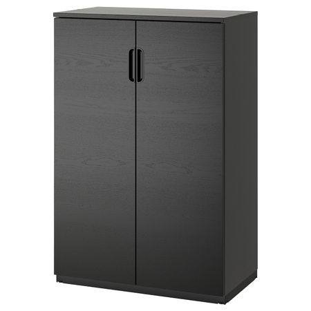 Шкаф с дверями, ясеневый шпон, черная морилка 80x120 см IKEA GALANT ГАЛАНТ 503.651.44