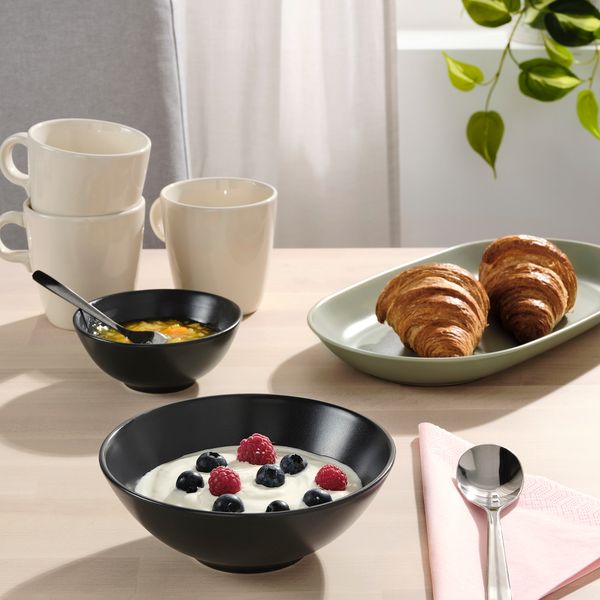 Миска, 16 см, матовая поверхность темно-серый IKEA FÄRGKLAR ФЭРГКЛАР 405.379.28 - фото 4