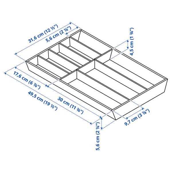 IKEA, дополнительный ракурс - схема-чертеж с размерами