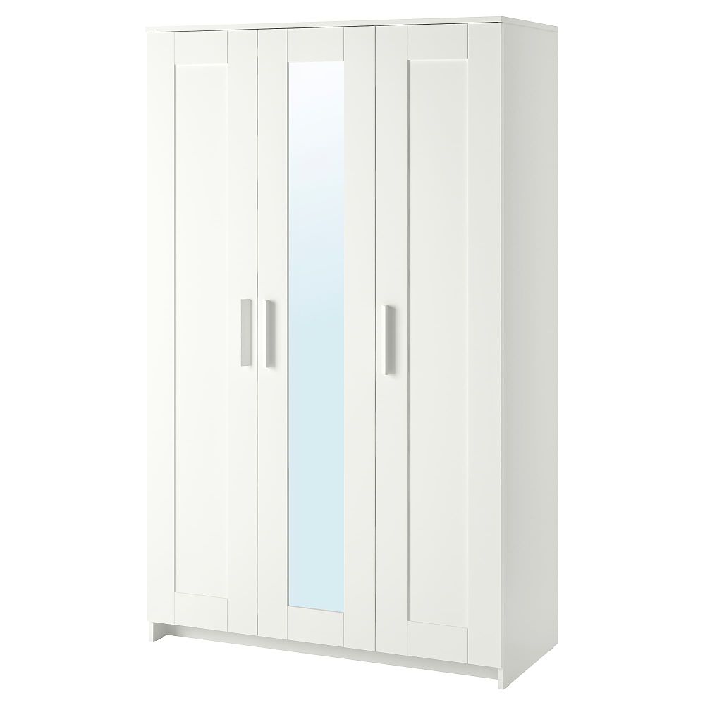 Шкаф платяной 3-дверный БРИМНЭС, белый (117x190 см) - фото 1