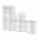 VIHALS Комбинация стеллажей - белый 286x37x200 см