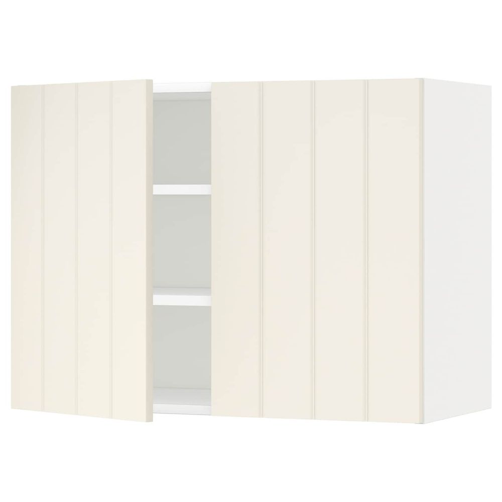 Навесной шкаф с полками/2дверцы, белый/Хитарп белый с оттенком 80x60 см IKEA METOD МЕТОД 792.265.05 - схема-чертеж с размерами