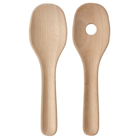 SKALLKNEKT Приборы для салата, 2 предм - массив березы