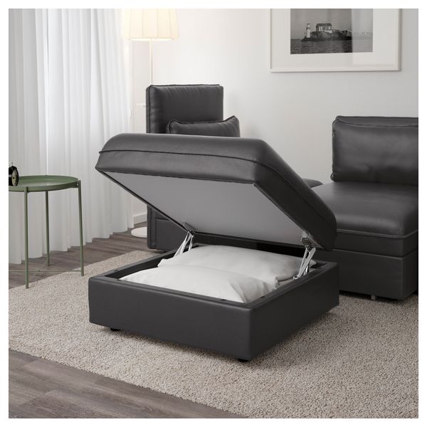 Секция дивана+отделение для хранения ВАЛЛЕНТУНА, Мурум черный - фото 2