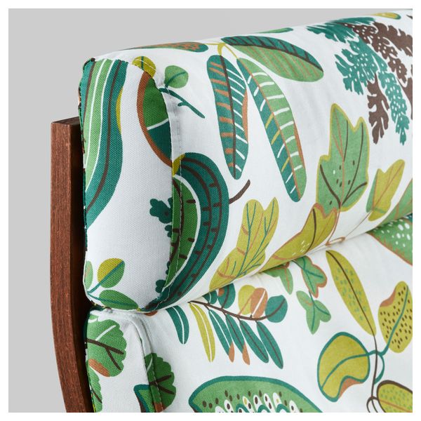 Кресло ПОЭНГ, классический коричневый, Симмарп зеленый - фото 4