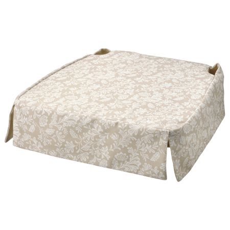 Подушка на стул, бежевый, белый, 42, 35x42x4 см IKEA DVÄRGDUNÖRT 805.521.39