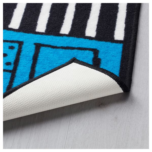 Ковер ХЕММАХОС, бирюзовый (50x75 см) - схема-чертеж с размерами