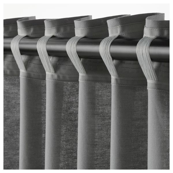 Гардины, 1 пара АННАЛУИЗА, серый (145x300 см) - фото 3