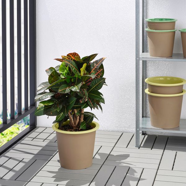 Кашпо, для дома, улицы желто-зеленый 19 см IKEA БЕРГАМОТТ 404.522.26 - фото 3