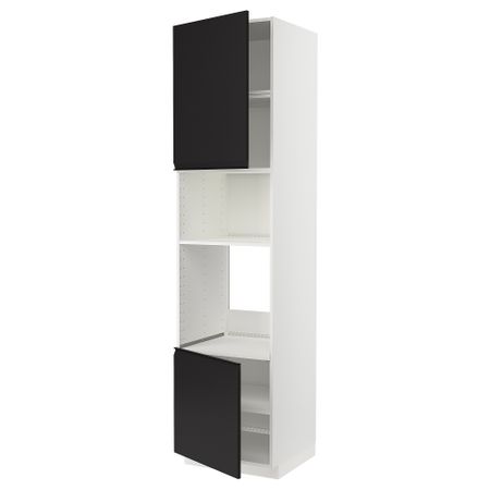 Высокий шкаф для духовки, СВЧ, 2 дверцы, полки IKEA METOD МЕТОД 394.930.82