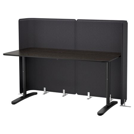 Стол для приемной БЕКАНТ, черно-коричневый, черный (160x80 120 см)