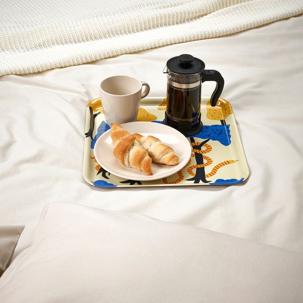 Поднос, 33x33 см, с рисунком, разноцветный IKEA PALPFJÄRIL 505.535.69 - схема-чертеж с размерами